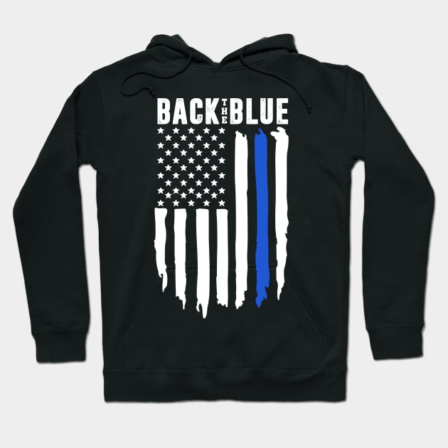 Blue line flag hoodie discount